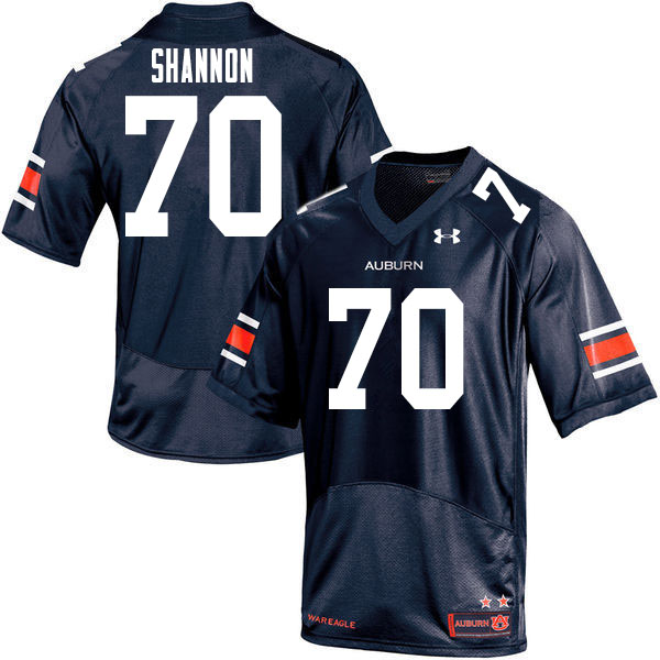 Men's Auburn Tigers #70 David Shannon Navy 2020 College Stitched Football Jersey